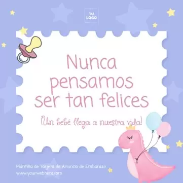 Edita una tarjeta de maternidad