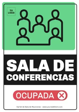 Edita un cartel de Sala de Reunión