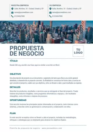 Edita un Plan de Negocios