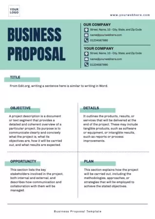 Edit a Business Proposal