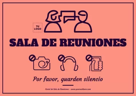 Edita un cartel de Sala de Reunión