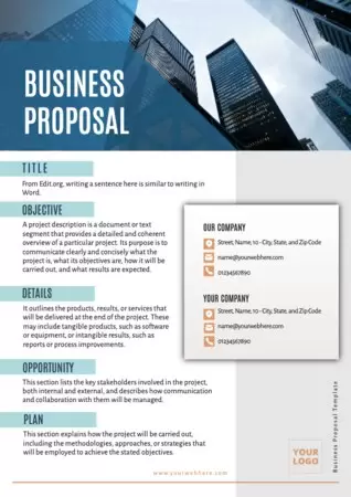 Edit a Business Proposal