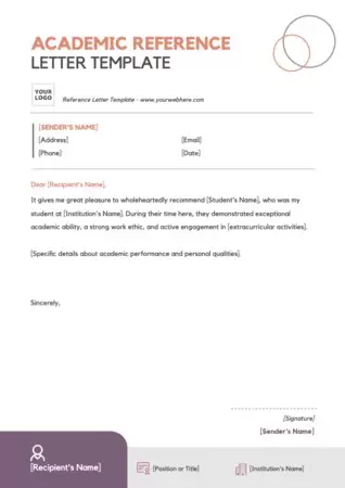 Edit a model of Reference Letter