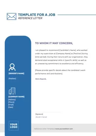 Edit a model of Reference Letter