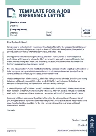 Edit a model of Reference Letter