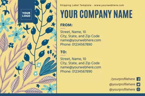 Editar uma amostra de etiqueta de envio