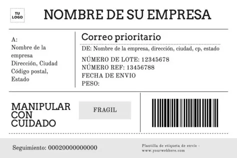 Edita una Etiqueta de Paquete