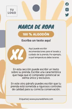 Edita una etiqueta de ropa
