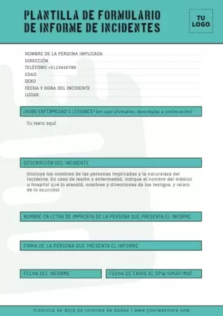 Edita un Informe de Incidentes