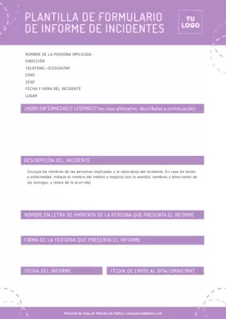 Edita un Informe de Incidentes