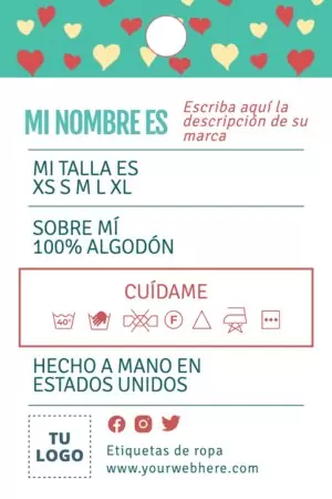 Edita una etiqueta de ropa