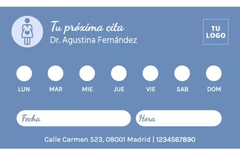 Edita una Tarjeta de Cita