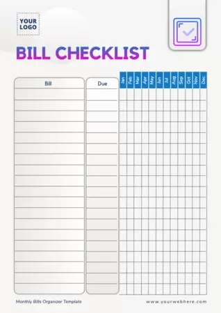 Edit a Bill Organizer