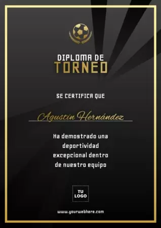 Edita un diploma deportivo