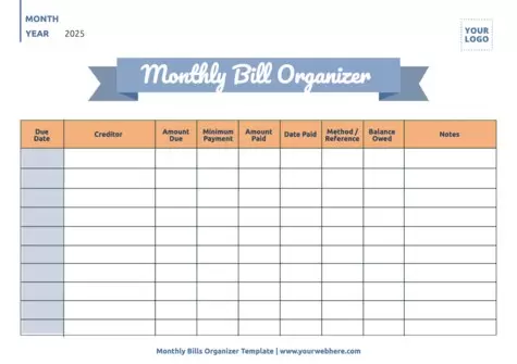 Edit a Bill Organizer