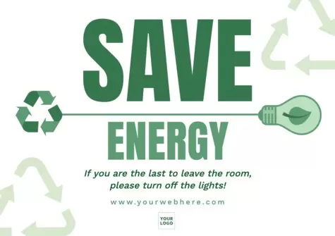 Bearbeite ein Energiespar Poster