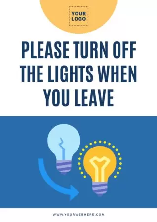 Edita um cartaz de apagar as luzes
