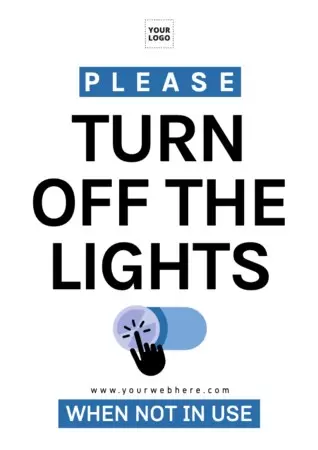 Edita um cartaz de apagar as luzes