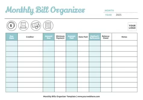 Edit a Bill Organizer