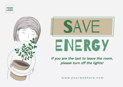 Een energiebesparende poster bewerken