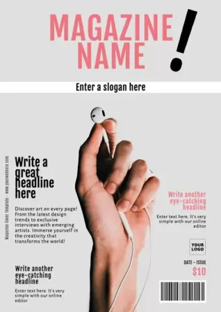 Edit a blank Magazine template