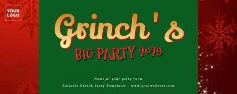 Edit a Grinch party flyer
