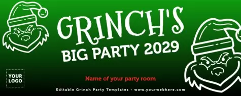 Edit a Grinch party flyer
