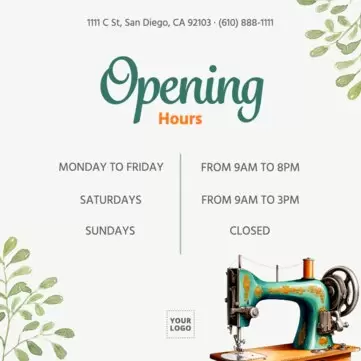 Editar um pôster para alfaiates e lojas de costura 