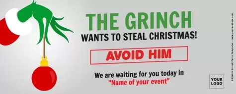 Edit a Grinch party flyer