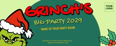 Edit a Grinch party flyer