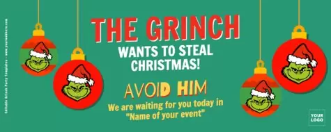 Edit a Grinch party flyer