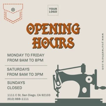 Editar um pôster para alfaiates e lojas de costura 