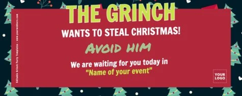 Edit a Grinch party flyer