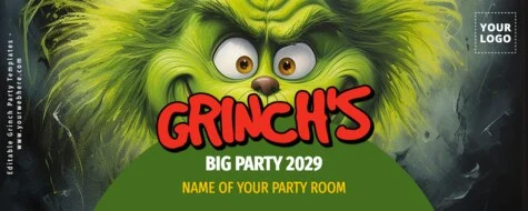 Edit a Grinch party flyer