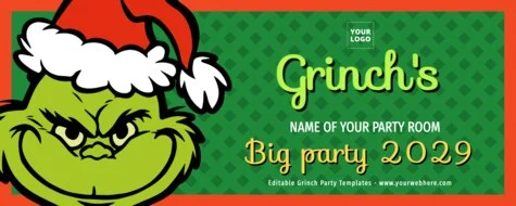 Edit a Grinch party flyer