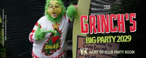 Edit a Grinch party flyer