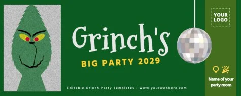 Edit a Grinch party flyer