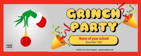 Edit a Grinch party flyer