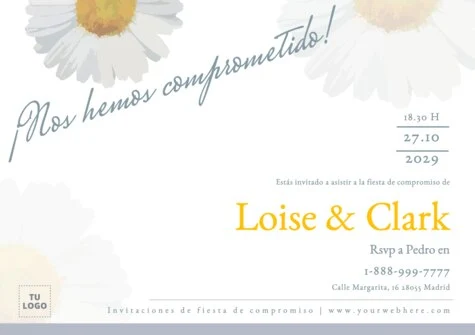 Edita una tarjeta de fiesta de pedida