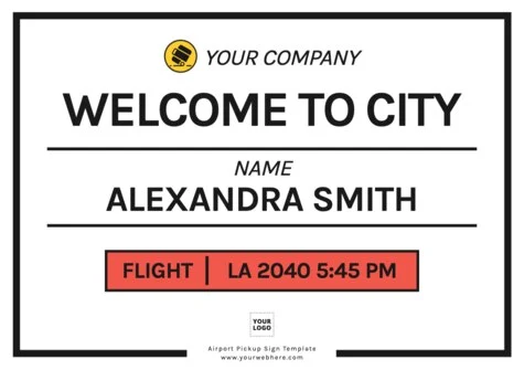Edit a chauffeur sign at Airport