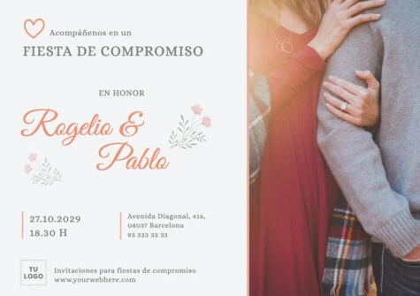 Edita una tarjeta de fiesta de pedida