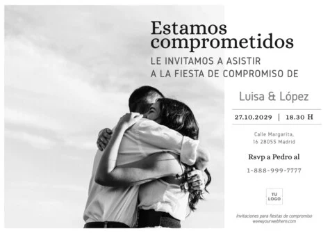 Edita una tarjeta de fiesta de pedida