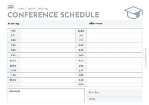 Edit a parent teacher conference flyer