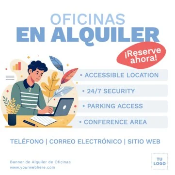 Edita un flyer de Alquiler de Oficina