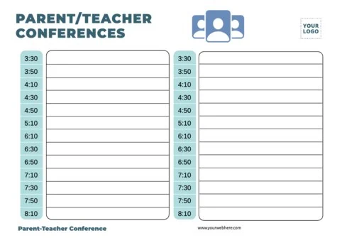 Edit a parent teacher conference flyer