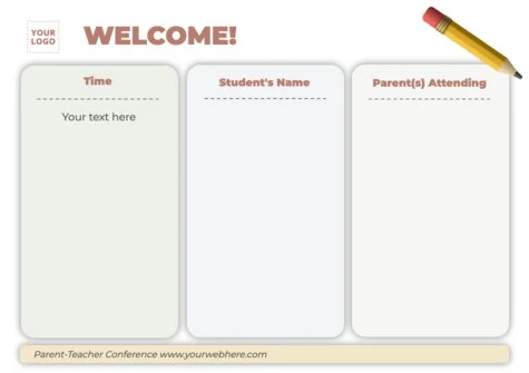 Een flyer voor een ouderavond bewerken