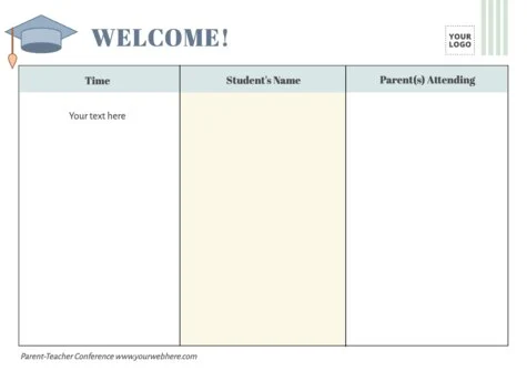 Edit a parent teacher conference flyer