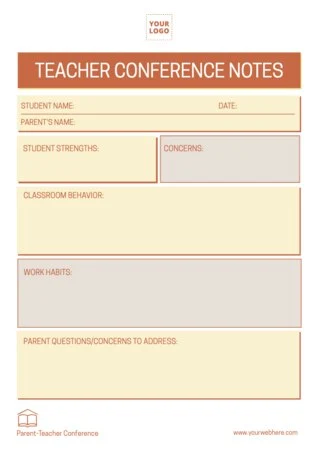 Edit a parent teacher conference flyer