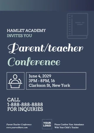 Een flyer voor een ouderavond bewerken