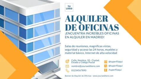 Edita un flyer de Alquiler de Oficina